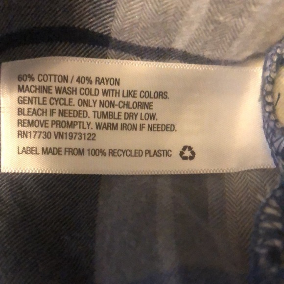 UNIVERSAL THREADS Button Down Blue & Gray Flannel/ Women's Size XXL "EUC" - Picture 6 of 11